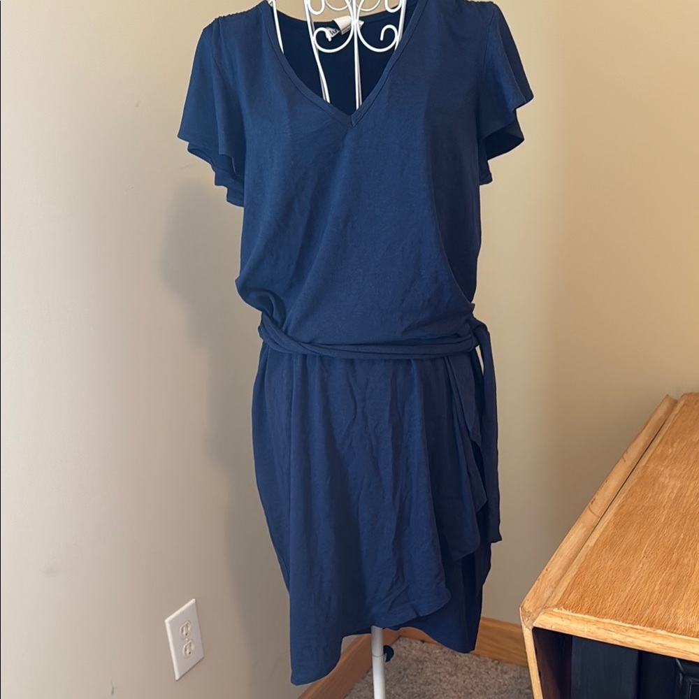 White House Black Market Outlet-Navy Blue Women's Dress
